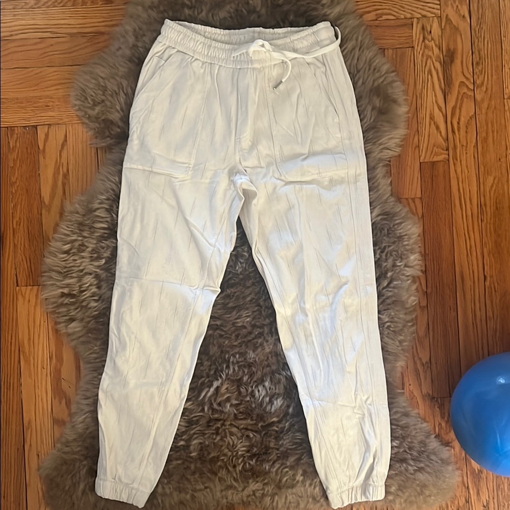 Casual White Jogger Pants
